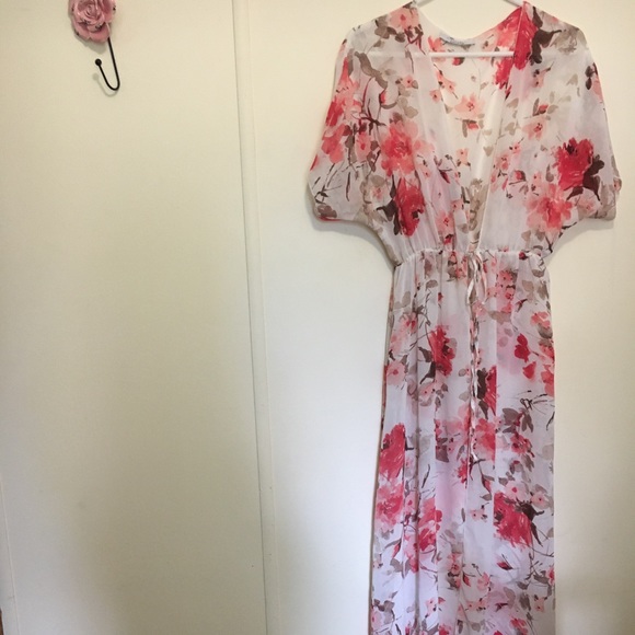 KIMONO or bathing suit cover, 58 inches length - Picture 2 of 3